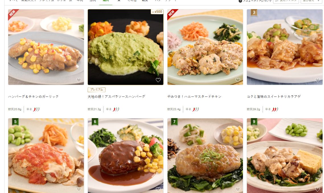 ナッシュ鶏肉メニュー一覧