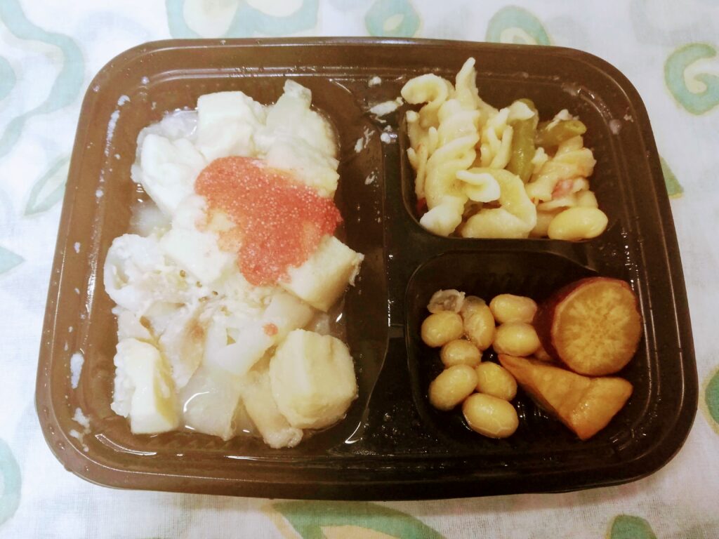 かねふく明太子乗せ豚バラ肉と豆乳煮込み