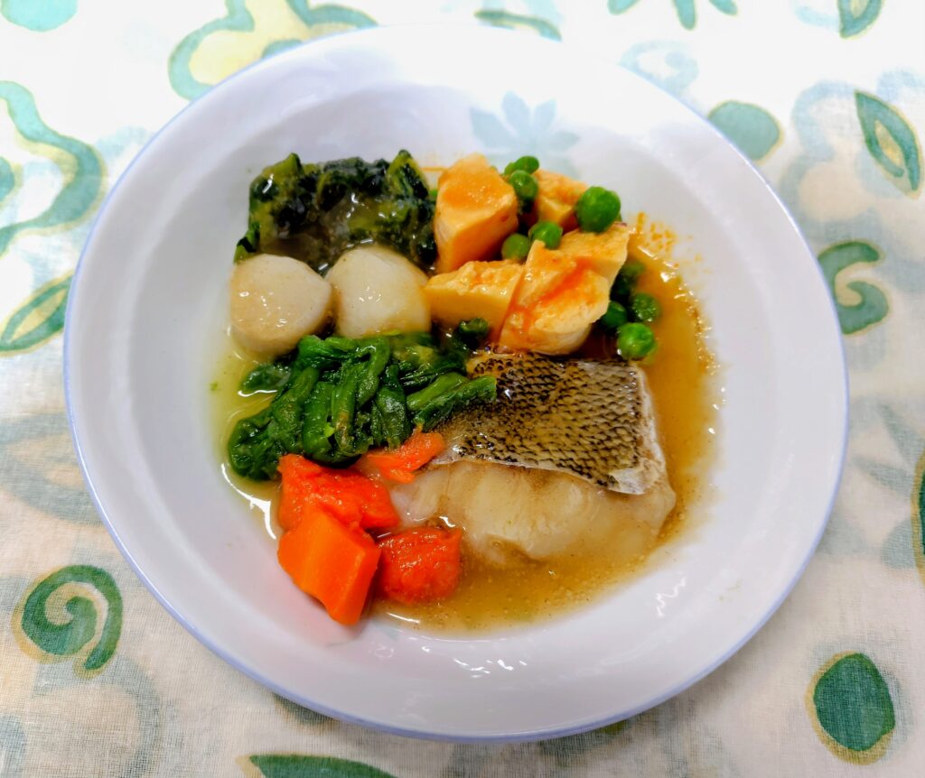 食のそよ風、そよ風の優しい食感、メヌケの照り煮弁当