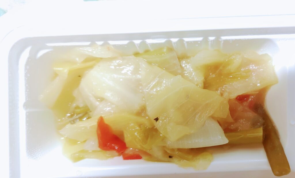 ウエルネス、栄養バランス食、広東風かに玉、副菜:野菜炒め