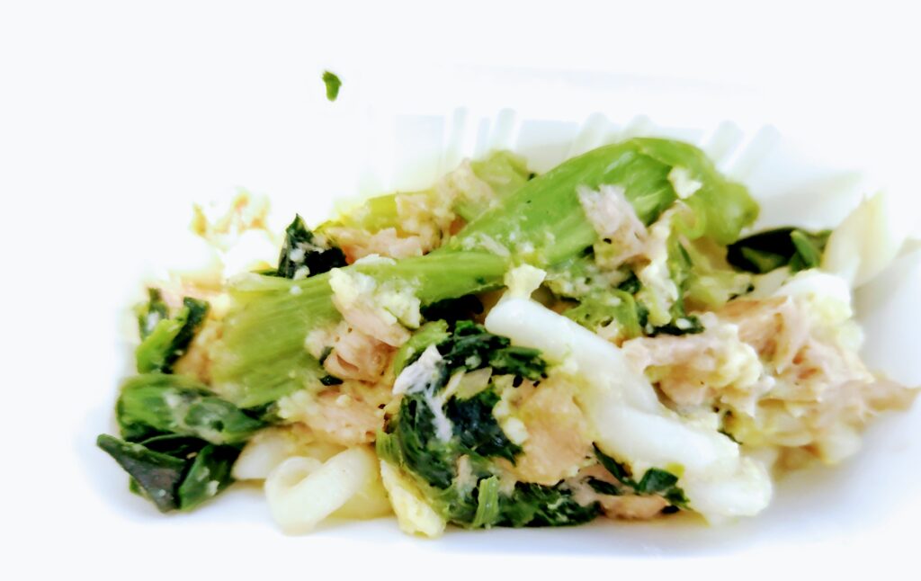 ウエルネス、程よく柔らか食「豚肉と茄子の味噌炒め」副菜菜の花の和風マカロニサラダ