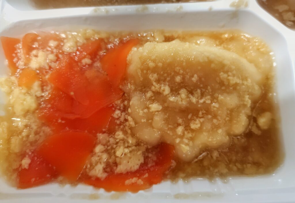 主菜:白身魚の卵とじ